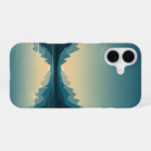 Vintage Bergsee iPhone 16 Hülle (Rückseite (Horizontal))