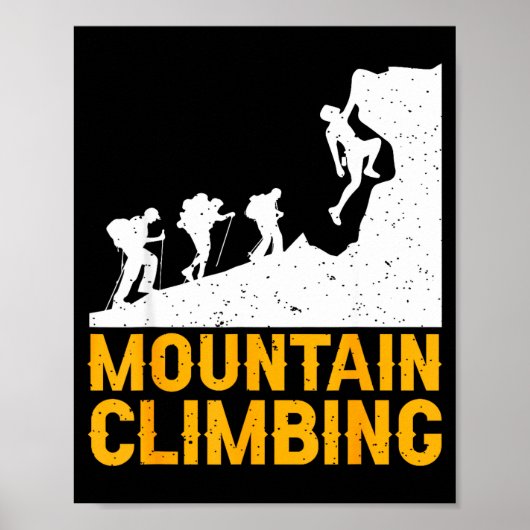 Vintage-Bergsteigen-Wander-Rucksacktouren Poster (Vorne)