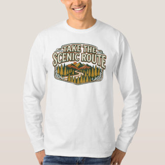 Vintage-Bergstraßen-Roadtrip: Die landschaftlich r T-Shirt