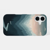 Vintage Bergtal iPhone 16 Hülle (Rückseite (Horizontal))