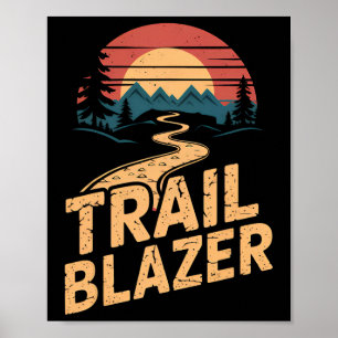 Vintage-Bergwanderer Trail Blazer Retro-Wander-C Poster