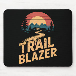 Vintage Bergwanderer Trail Blazer Retro Wandern C Mousepad