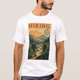 Vintage Bergwanderung - Retro Wandern T-Shirt