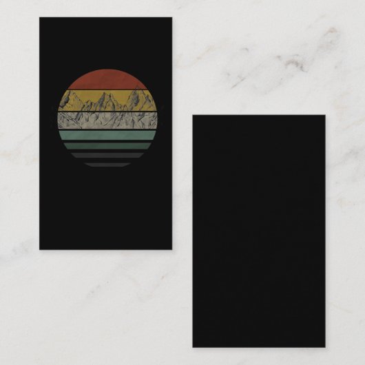 Vintage Bergwanderungen Visitenkarte (Vorne/Hinten)