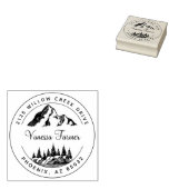 Vintage Bergwelt Rustikale Rücksendeadresse Gummistempel (Stempel)