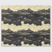 Vintage Bergwolkenlandschaft (5) Geschenkpapier (Flach)