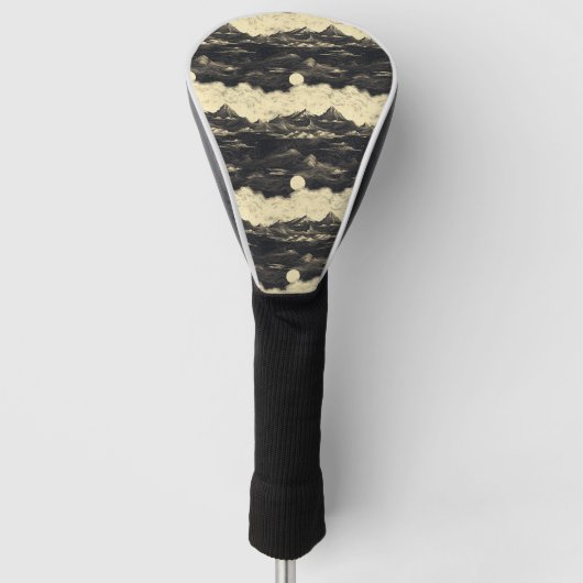 Vintage Bergwolkenlandschaft (5) Golf Headcover (Vorderseite)