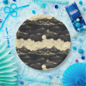 Vintage Bergwolkenlandschaft (5) Pappteller (Party)
