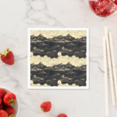 Vintage-Bergwolkenlandschaft (5) Serviette (Beispiel)
