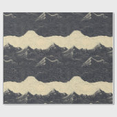 Vintage Bergwolkenlandschaft (6) Geschenkpapier (Flach)