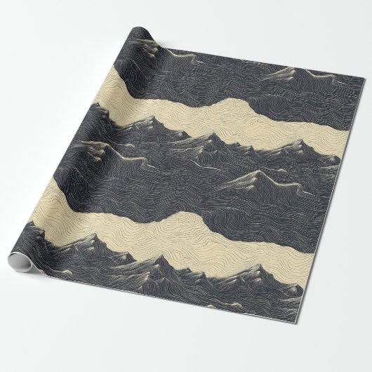 Vintage Bergwolkenlandschaft (6) Geschenkpapier (Ungerollt)
