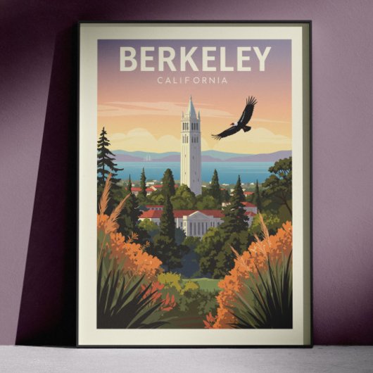 Vintage Berkeley Kalifornien Poster