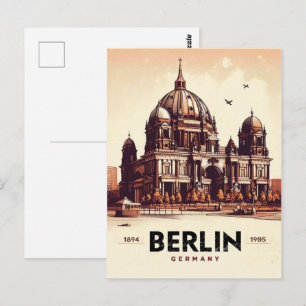 Vintage Berliner Dom - Stiftskirche Postkarte
