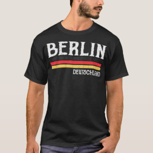 Vintage Berliner Flaggenfarben Deutschland T-Shirt