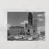 Vintage Berliner Kaiser-Wilhelm-Gedächtniskirche Postkarte (Vorne/Hinten)