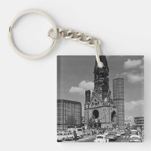 Vintage Berliner Kaiser-Wilhelm-Gedächtniskirche Schlüsselanhänger