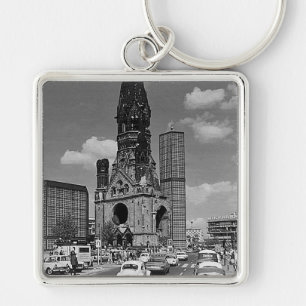 Vintage Berliner Kaiser-Wilhelm-Gedächtniskirche Schlüsselanhänger