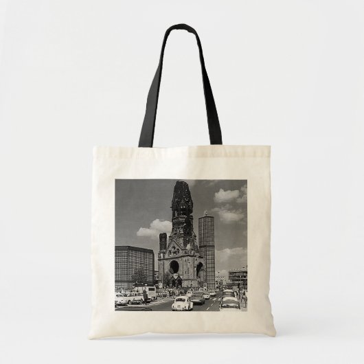 Vintage Berliner Kaiser-Wilhelm-Gedächtniskirche Tragetasche (Vorne)