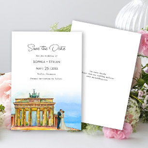 Vintage Berliner Sehenswürdigkeit   Hochzeit in Ur Save The Date