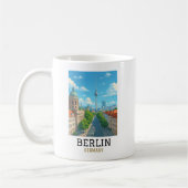 Vintage-Berliner Skyline-Fernsehturm-Skyline-Blick Kaffeetasse (Links)
