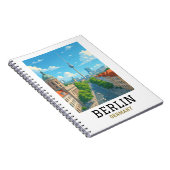 Vintage-Berliner Skyline-Fernsehturm-Skyline-Blick Notizblock (Rechte Seite)