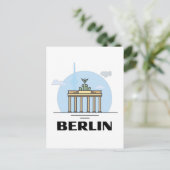 Vintage Berliner Skyline Postkarte (Stehend Vorderseite)
