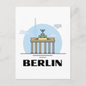 Vintage Berliner Skyline Postkarte (Vorderseite)