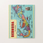 Vintage Bermuda-Karte Puzzle (Vertikal)