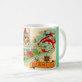 Vintage-Bermuda-Karten-Mug Kaffeetasse (VorderseiteRechts)