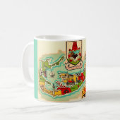 Vintage-Bermuda-Karten-Mug Kaffeetasse (Vorderseite Links)