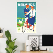 Vintage Bermuda-Reise Poster (Heimbüro)