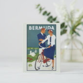 Vintage Bermuda-Reisekarte Postkarte (Stehend Vorderseite)