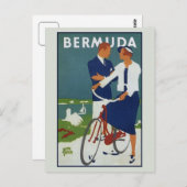 Vintage Bermuda-Reisekarte Postkarte (Vorne/Hinten)