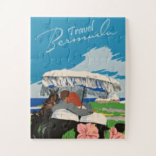Vintage Bermuda Reisen Kunst, Dichtung und Musik Puzzle