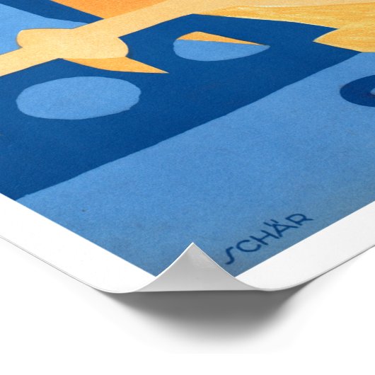 Vintage Bern Schweiz Reise Poster (Ecke)