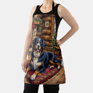 Vintage Berner Sennenhund gemütliche Weihnachtshüt Schürze