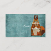 Vintage bernsteinfarbige visitenkarte (Rückseite)