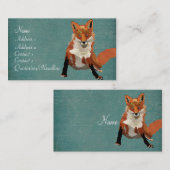 Vintage Bernsteinfox-Geschäfts-Karte Visitenkarte (Vorne/Hinten)