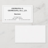 Vintage, Berufliche Anwaltskarte Visitenkarte (Vorne/Hinten)