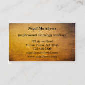 Vintage Berufliche Astrologer-Visitenkarte Visitenkarte (Rückseite)