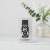 Vintage berufliche Fotografin Visitenkarte (Stehend Vorderseite)