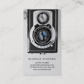 Vintage berufliche Fotografin Visitenkarte (Rückseite)