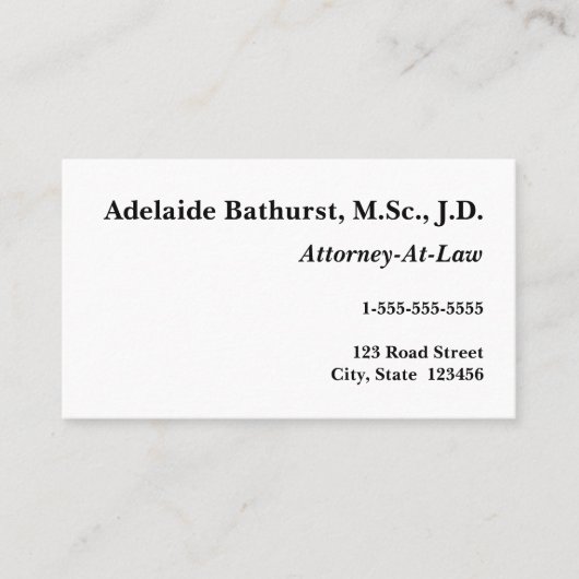 Vintage Berufliche Geschäftskarte Visitenkarte (Vorderseite)