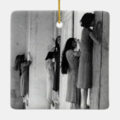 Vintage, besessene Frauen Keramikornament (Rückseite)