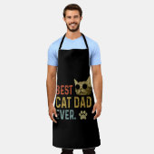 Vintage Best Cat Dad Ever Family Present Schürze (Getragen)