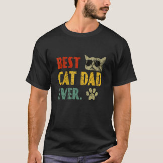 Vintage Best Cat Dad Ever T- Katzenpapa T-Shirt