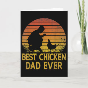 Vintage Best Chicken Dad Ever Chicken Daddy Karte