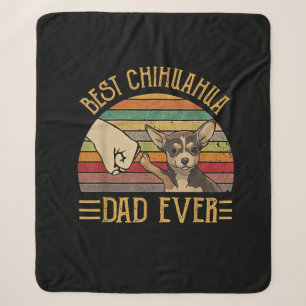 Vintage Best Chihuahua Dad Ever Sonnenuntergang Sherpadecke