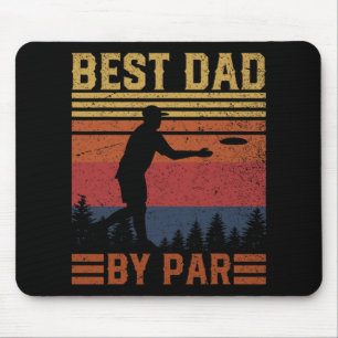 Vintage Best Dad By Par Disc Golf Vater Fathers Da Mousepad