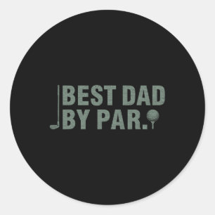 Vintage Best Dad By Par Vatertag Golfing Bi Runder Aufkleber